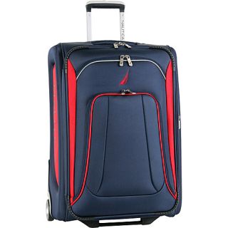 Charter 24 Wheeled Suitcase Navy/red   Nautica Large Rolling Luggage