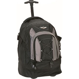 Sprint 19 Rolling Backpack Black   Rockland Luggage Wheeled Ba