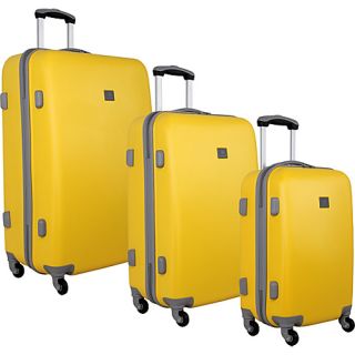 Fast Lane 3 Piece Luggage Set Yellow/Gray   Anne Klein Luggag