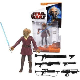 Hasbro Year 2009 Star Wars Legacy Collection Saga Legends Series 4 Inch Tall Action Figure   SL13 PLO KOON with Blue Lightsaber, Rifles and Gun Toys & Games