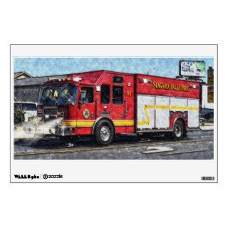 Fire Department Fire Truck Window Decal Wall Graphic