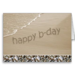 Happy BDay Sandscript Birthday Cards for Anyone