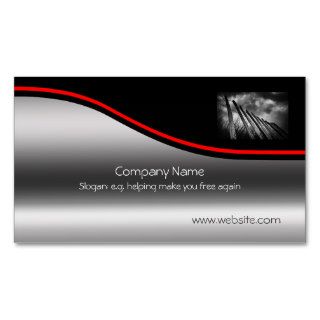 Beyond The Pale, red swoosh, metallic effect Business Card Templates