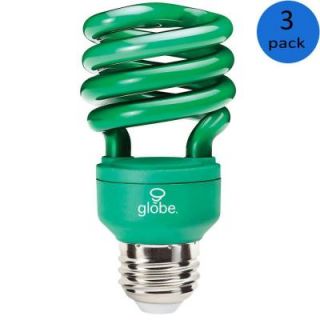 Globe Electric 60W Equivalent Soft White (2700K) T2 Spiral Green CFL Light Bulb (3 Pack) 4761201