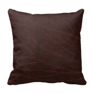 Dark Brown Leather Pillows