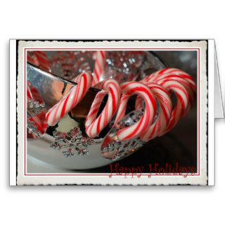 Candy Cane   Happy Holidays Greeting Card