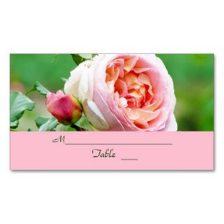 Pink Rose Wedding Place Card/Business Card