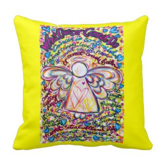 Spring Hearts Cancer Angel Decorative Throw Pillow