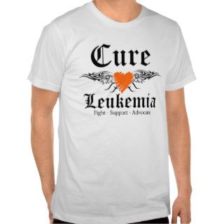 Cure Leukemia Tattoo Wings Tshirts