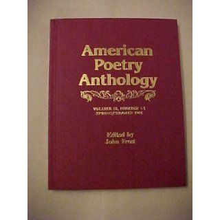 American Poetry Anthology, Volume III, Number 1 2, Spring/Summer 1984 John Frost 9780881470062 Books