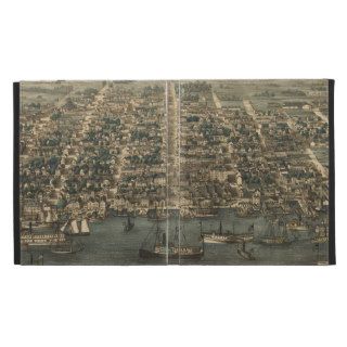 Vintage Pictorial Map of Alexandria VA (1863) iPad Folio Case
