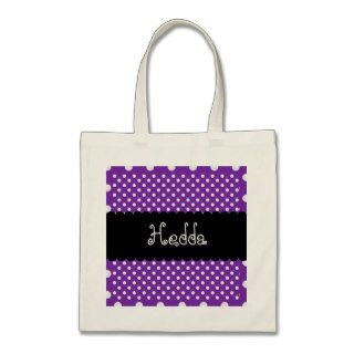 Purple Green Polka Dots Bride or Bridesmaid V20 Canvas Bags