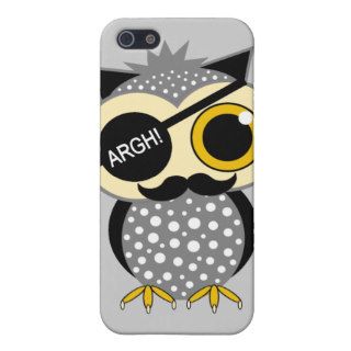 mustache pirate owl cover for iPhone 5