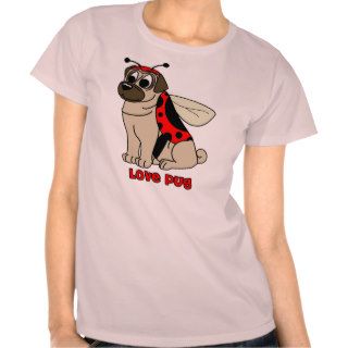 Cartoon Love Pug T Shirt