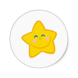 cute happy smiling little star sticker