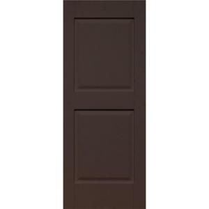 Home Fashion Technologies Plantation 14 in. x 39 in. Solid Wood Panel Exterior Shutters Behr Bitter Chocolate 1451439790