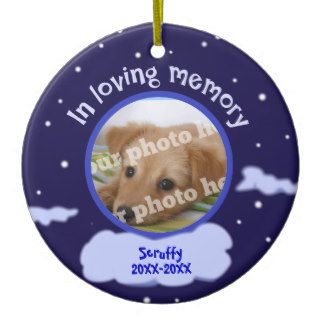 In Loving Memory Custom Photo Pet Memorial Ornament