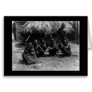 Five Kenya Masai Men in Africa 1920 Greeting Card