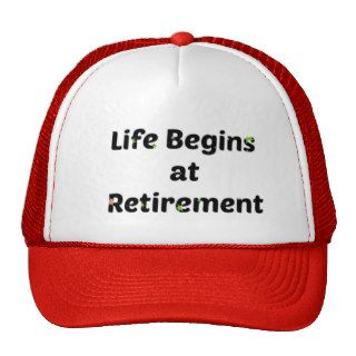Life Begins at Retirement Mesh Hats