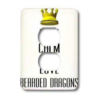 lsp_120943_6 Blonde Designs Gold Crown For Keep Calm Love Animals   Gold Crown Keep Calm And Love Bearded Dragons   Light Switch Covers   2 plug outlet cover   Electrical Outlet Covers  