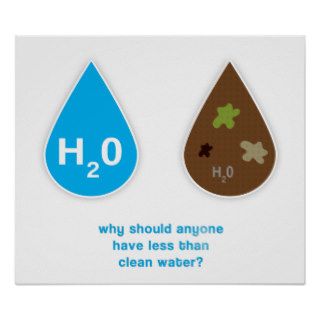 clean water for everyone [droplets] poster