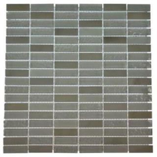 Splashback Tile Contempo Condensation Blend 12 in. x 12 in. x 8 mm Glass Mosaic Floor and Wall Tile CONTEMPO CONDENSATION BLEND .5X2