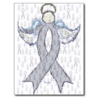 Angel Brain Cancer Ribbon Postcards