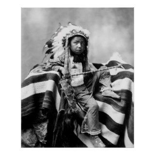 Native American Boy, 1899 Print