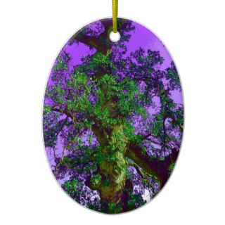 Purple and Green Tree Limb Christmas Tree Ornament