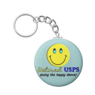 Retired USPS "Doing the Happy Dance" Key Chains