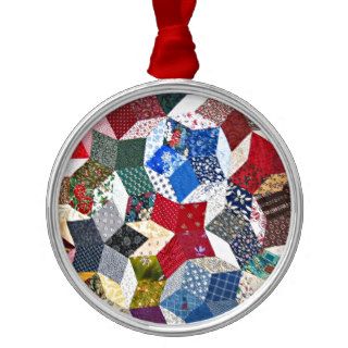 Patchwork Quilt design Christmas Tree Ornaments