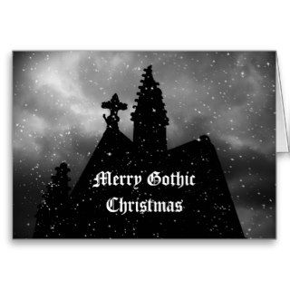 Merry Gothic Christmas card for your text