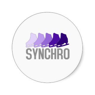 Synchro Skates Round Sticker