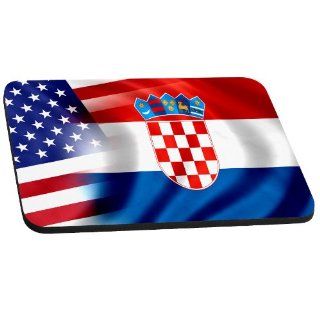 Mouse Pad with Flag of Croatia and USA Electronics