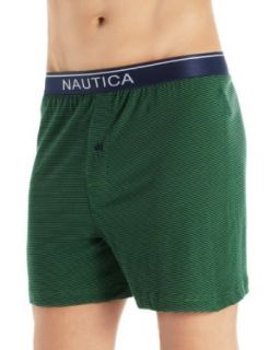 Nautica Men's Knit Stripe Boxer at  Mens Clothing store Boxer Shorts
