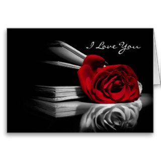 Red Rose "I love You" with Chinese Love Quote Cards