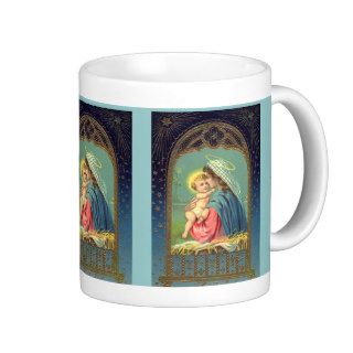 Virgin Mary and Baby Jesus Antique Style Mug
