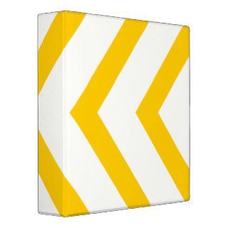 Yellow and White Zigzag Stripes Avery Binder