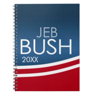 Jeb Bush Modern Swoop Design Spiral Note Book