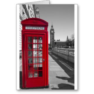 Big Ben Red Telephone box Cards