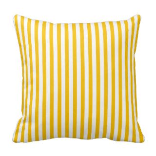 Golden Poppy Basic Vertical Line Pillow