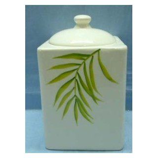 Corelle Bamboo Leaf Small Canister/Jar Cookie Jars Kitchen & Dining