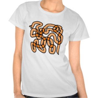Funky Orange Snake Design. T Shirt