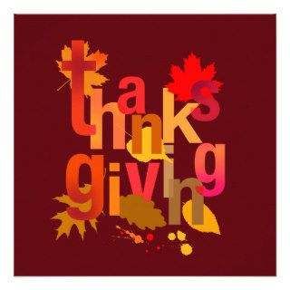 Contemporary Thanksgiving Personalized Invitation