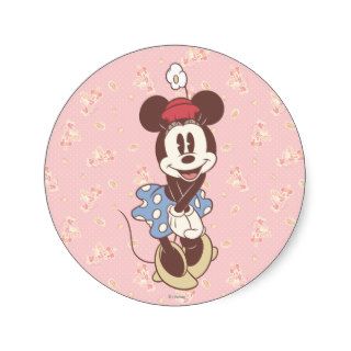 Classic Minnie Mouse 7 Round Stickers