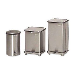 Step Trash Can, Silent & 40 Gallon Size (Stainless Steel w Rigid Plastic Liner)   Waste Bins