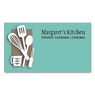 kitchen cooking utensils chef culinary biz cards business card template