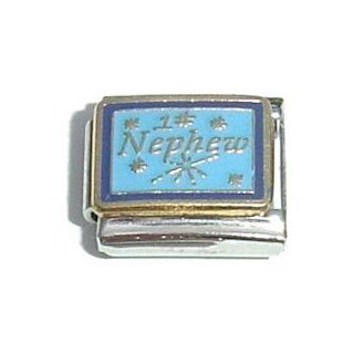 One Number Nephew Italian Charm Bracelet Jewelry Link Italian Style Single Charms Jewelry