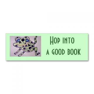 Hop into  a good book business card