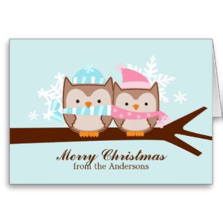 Winter Owls Christmas Cards